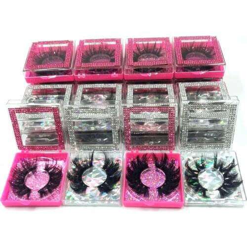 25mm Mink Lash Vendor 2/10/20/30/40/50 Pairs Eyelashes Box Package Bulk Mink Lashes Wholesale Vendor Mink Eyelashes Bulk Makeup