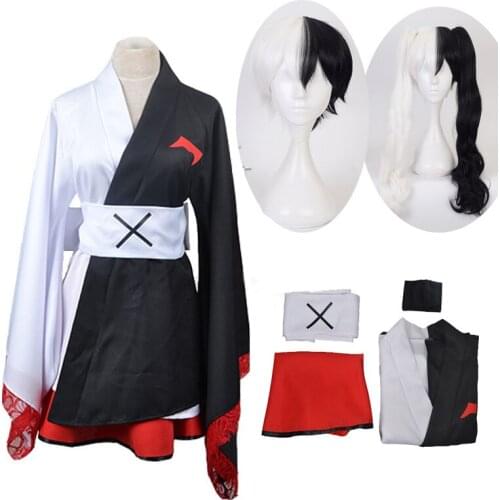 Danganronpa Dangan Ronpa Monokuma School Kimono Personification Cosplay Costume Halloween Party Costumes