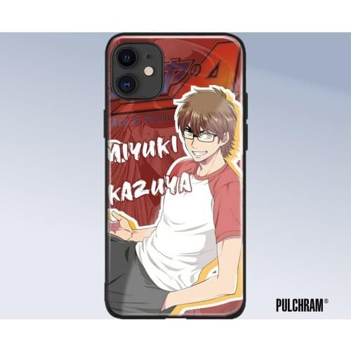Miyuki Kazuya Diamond no Ace glass phone case for iPhone 6 6s 7 8 x xr xs 11 pro max Samsung S note 8 9 10 20 Plus cover shell