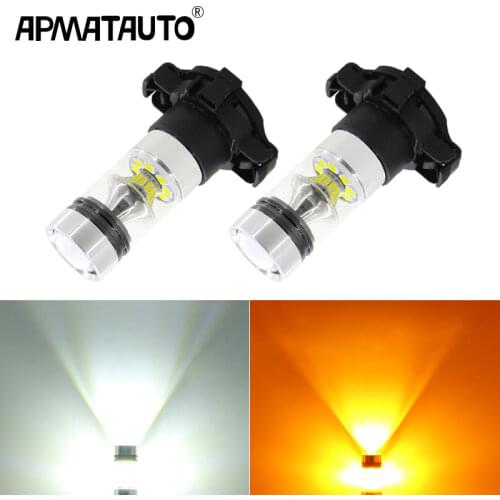 2 x PY24W White Amber Yellow LED Bulb Front Turn Signal Lights For BMW E90 E91 E92 E93 328i 335i M3 X5 E70 X6 E71 F10 F07