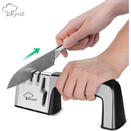 Knife Sharpener 4 Stages Professional Kitchen Sharpening Stone Tungsten Steel Ceramic Kitchen Knives Accessories