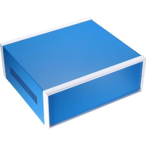 Uxcell Waterproof Enclosure Box Cover Electronic Project DIY Outdoor Junction Box Housing Electronic Iron Enclosure Case Blue