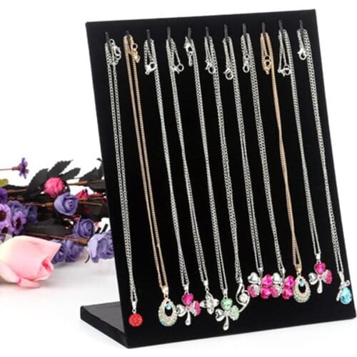 Velvet Necklace Chain Jewelry Display Earring Holder Bracelet Organizer Easel Stand Rack jewellery organizer