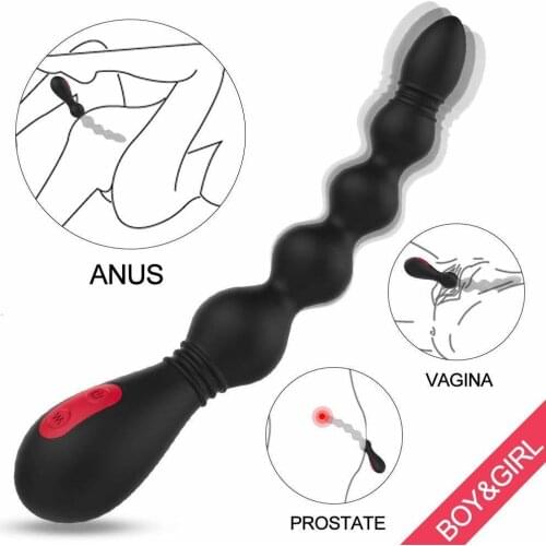 Vibrator Butt Plug, Flexible Silicone 9 Speeds Waterproof Prostate Massager Anal Stimulator Sex Toy for Men, Women and Couples