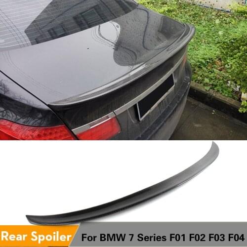 Carbon Fiber Rear Boot Sticker Spoiler Lip Wing For BMW 7 Series F01 F02 2010-2013 Trunk Trim Sticker Custom Spoiler