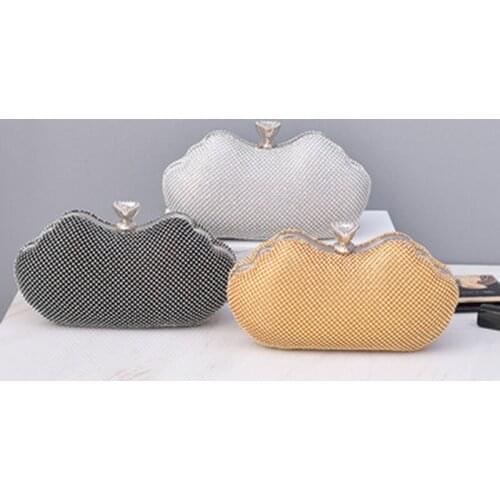 Rhinestone Evening Bags Retro Luxury Designer Handbag Black Gold Silver Money Bag Purse High Quality Handbags For Women 2021