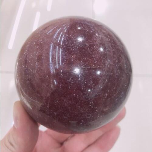 1pc Natural Crystals Quartz Strawberry Sphere Crystal Ball Energy Healing Stones Room Home Aquarium Decoration Accessories