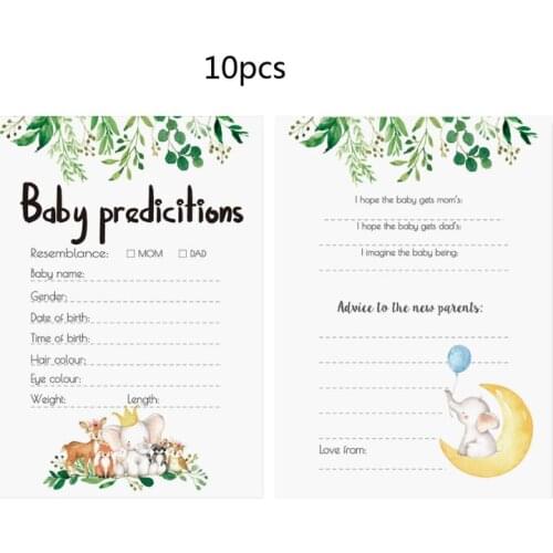 10 Baby Shower Prediction and Advice Cards Baby Shower Games Activities Supplies