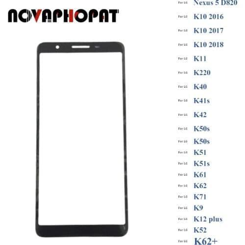 Black Digitizer LCD Sensor Glass For LG D820 K10 2016 2017 2018 K11 K220 K40 K12 Plus K41s Touch Screen Glass lens 10pcs/lot