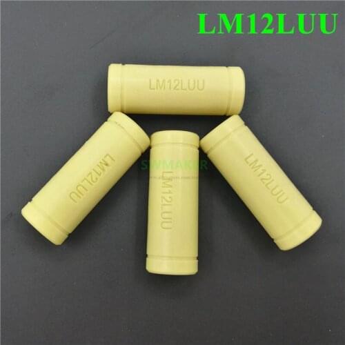 10pcs New Solid Polymer LM12LUU Linear Bearing Bushing 3D printer bearing 12mm engineering plastic bearing