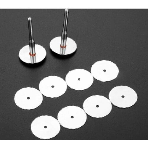 12pcs/Set Cutter Mini Cutting Disc 22mm Grinding Wheel Carbon Steel Circular Saw Blade With Mandrel For Rotory Accessories
