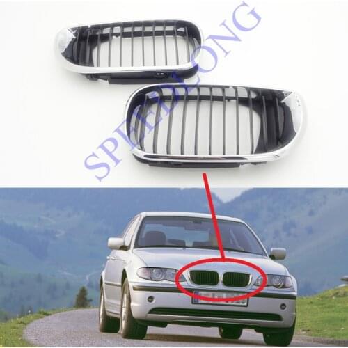 2 Pcs/Pair front upper kindey grilles grills insert for BMW 3 Series E46 New Model 2001-2004