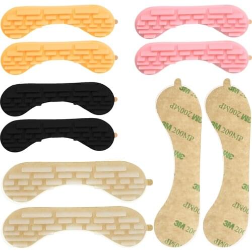 2Pc Insert Foot Care Reduce Friction Protector Pads Self-Adhesive Anti Slip Shoe Mats Soft Silicone 4D Heel Grips Liner Cushions