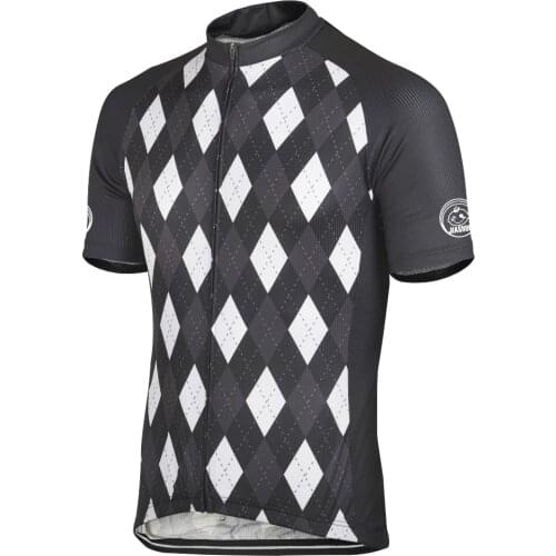 2016 Men Andorra Argyle cycling jersey black white cycling clothing ropa ciclismo maillot riding team cycling wear Quick Dry
