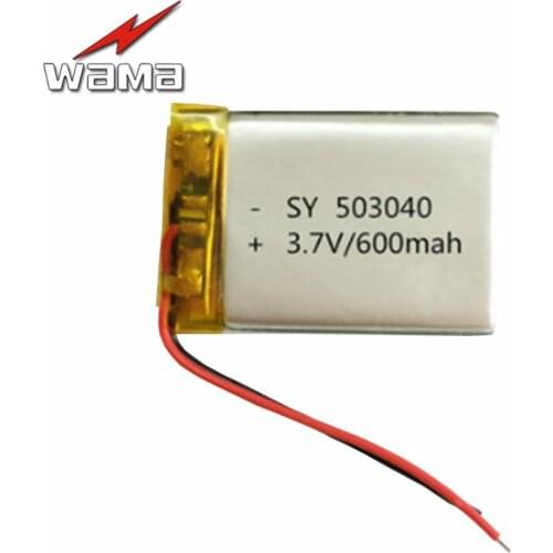 4pcs/lot 503040 3.7V 600mah Rechargeable Polymer Li-ion Battery For Digital Products, Navigation, Driving Recorder
