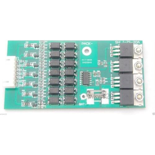 7 cells 20A w/balancing Li-ion Lithium 18650 Battery In Out Protection