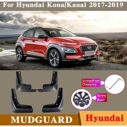 Car Products Car Accessories Fender Mudguards Splash Guards Fender Mudflaps For Hyundai Kona / Kauai 2017 2018 2019