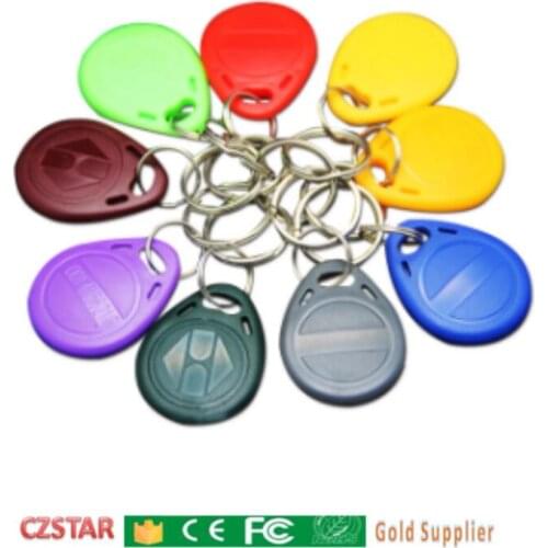 Free sample colorful 13.56MHz IC ID Keyfobs Tags Access Control Keychain ABS Waterproof RFID Key Finder Card Token Attendance