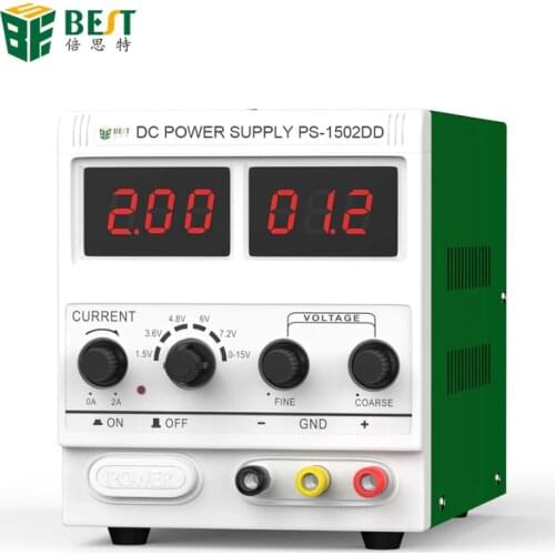 BEST-1502DD practical 15V2A dc power supply for phone repairing regulated Adjustable mobile phone repair on-off test protection