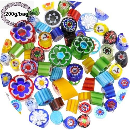 Big Sale (200g/bag) Millefiori Glass Fusing Glasses Microwave Kiln Accessories for DIY Craft Decoration