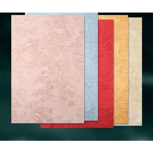 20pcs Chinese Xuan Paper Letterhead Imitation of Ming and Qing Dynasty Xuan Paper Batik Calligraphy Waves Pattern Xuan Paper