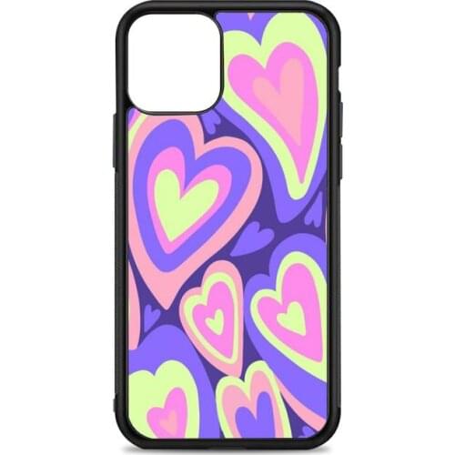 Colorful love Phone Case for iPhone 12 mini 11 pro XS Max X XR 6 7 8 plus SE20 High quality TPU silicon and Hard plastic cover