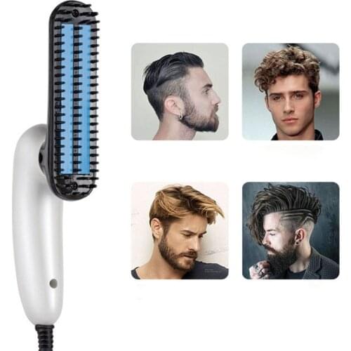 Electric Hair Combs Brush Beard Straightener Multifunctional Heating Beard Straightening Comb Straight Hair Curly Styling Tools