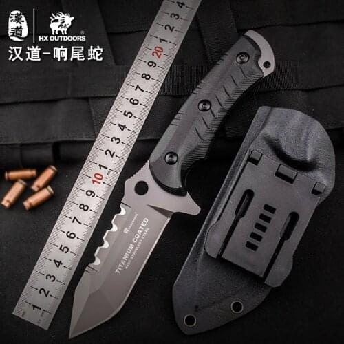 HX OUTDOORS STEELKnife Survival Hunting Knife Camping Tools man gift stainless steel knife Training Knife knife tactical defense