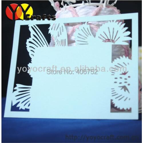 Laser cut customized wedding invitations party favors RSVP card Thank you card