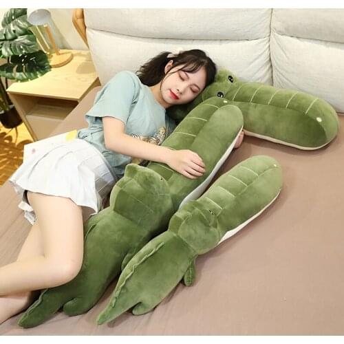 New 75-100CM Simulation Crocodile Plush Toys Stuffed Soft Animals Plush Cushion Pillow Doll Home Decoration Gift for Children