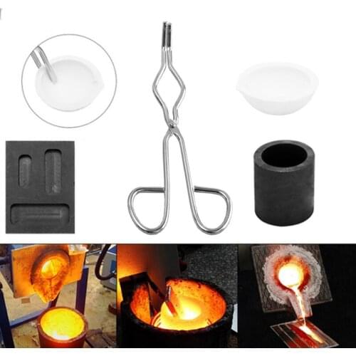 4 pcs Graphite Crucible Set,Gold Ingot Mold Set Jewelry Design Repair Tool Including High Purity Graphite Crucible
