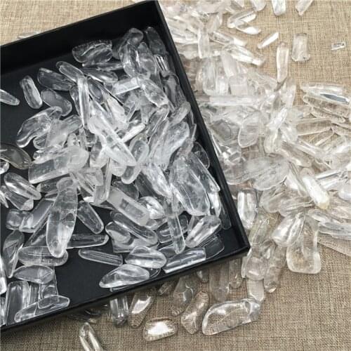 Natural Healing Clear Quartz Crystal Terminated Point Chips Gravel Tumbled Stone For Decorate