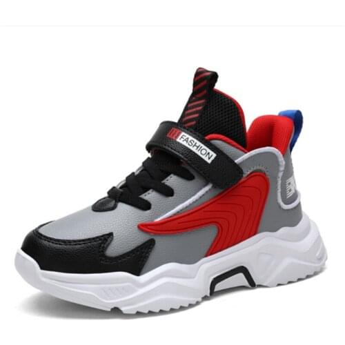 2021 Spring Autumn New Leather Sneakers Boys Girls Lightweight Casual Shoes School Fashion Comfortable Non-slip Runing Shoes