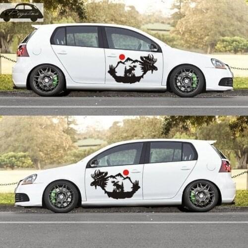 Hunt Moose Decal Hunting Club Sticker Hollow Sticker Hunter Car Window Vinyl Decal Funny Poster Motorcycle