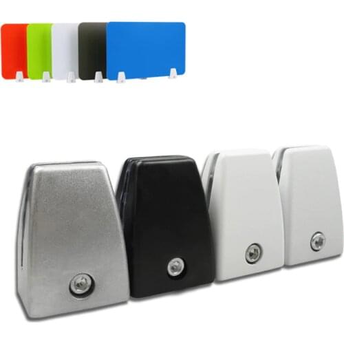 2pcs Plastic Glass clamp Vertical partition screen Fixed clip Desk Desktop Station Baffle support holder furniture hardware