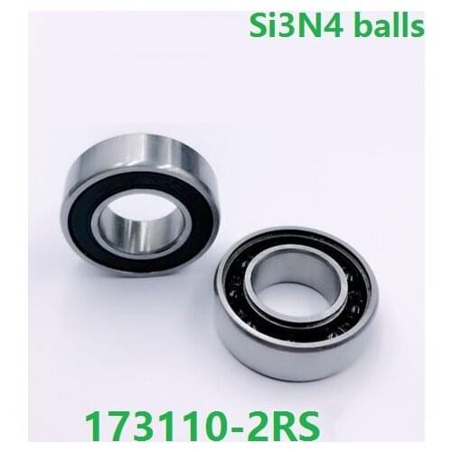 6pcs/10pcs ABEC-3 173110-2RS 17x31x10 mm bearing Steel Si3n4 ceramic bearing 173110 2RS RS bearing for bicycle bottom bracket