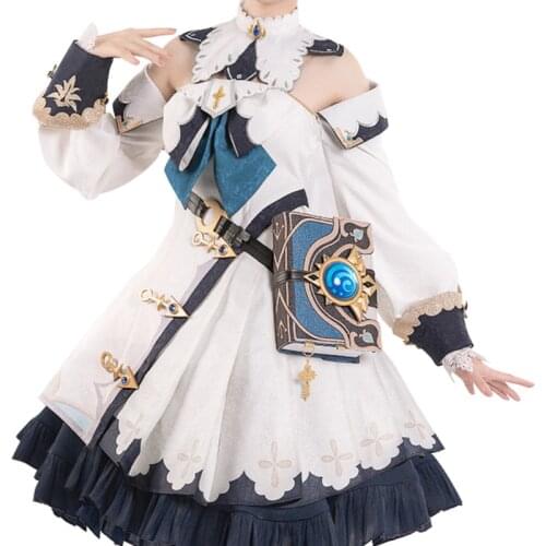 Hot Game Genshin Impact Barbaras Costume Cosplay Fashion Combat Uniform Unisex Halloween Party Role Play Clothing Custom