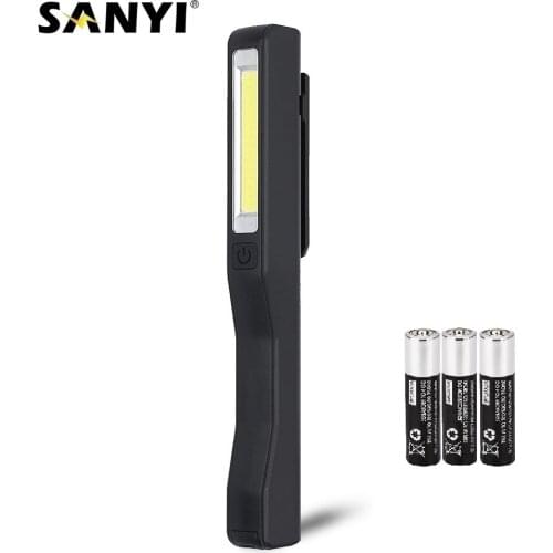 Portable Lantern COB LED Working Flashlight Inspection Lamp Mini Torch Maintenance Light Magnetic Work Lamp Pocket Clip Penlight