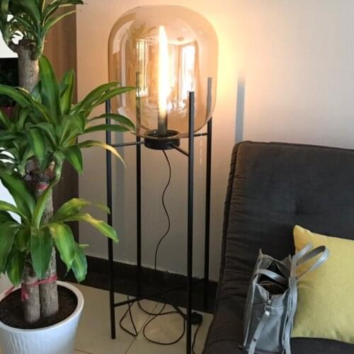 Postmodern creative glass floor lamp Nordic industrial style designer living room bedroom study coffee shop lamps