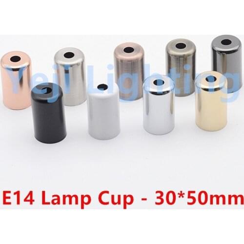 Lamp cup E14 socket lamp holder iron metal cover cap lamp cup for Vintage retro Edison chandelier led pendant lights lamp bases