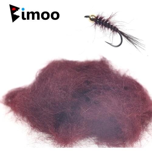 Bimoo Squirrel Hair Fiber Natural Dubbing Fiber for Nymph Scud Streamers Fly Tying Material Orange Green Olive Black Gray 1 Pack
