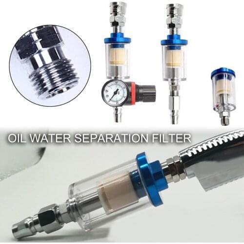 Spray Gun Air Regulator Gauge Air Pressure Adjustment Tool Water Oil Trap Filter Separator 0-140PSI/10Bar Home Kitchen Accessory