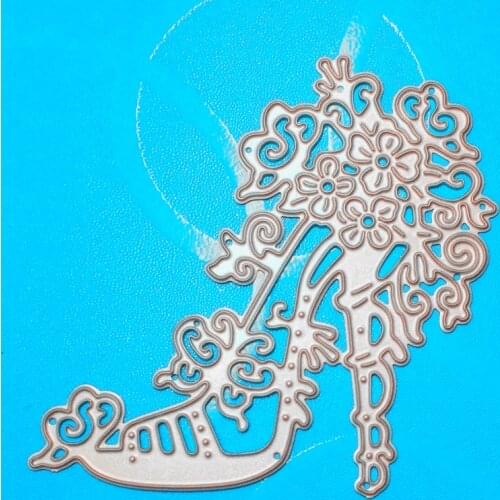 YLCD708 Princess Shoe Metal Cutting Dies For Scrapbooking Stencils DIY Album Cards Decoration Embossing Folder Die Cutter Mold