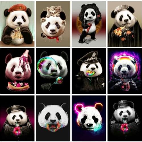 Animal Canvas Art Paintings Panda Poster and Print Cuadros Wall Art Picture for Kids Bedroom Home Decoration Gift Unframed