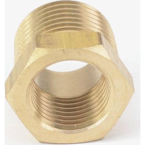 1/2" BSPT Male x 3/8" NPT Female Reducing Bushing Brass Pipe Fitting Connector Adapter Air Gas Fuel Water