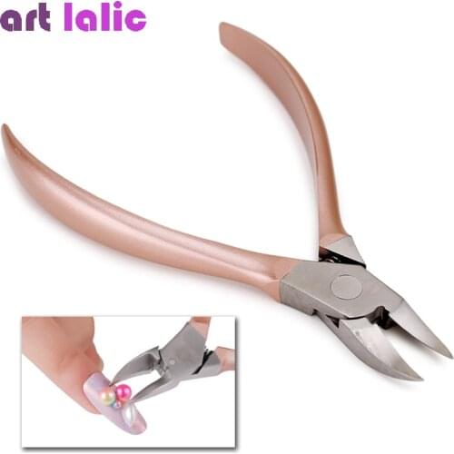 1Pc Nail Art Cuticle Nipper Cutter Dead Skin Remover Shears Repair Plier For Cutting Wires Metal Chain Rhinestones Manicure Tool