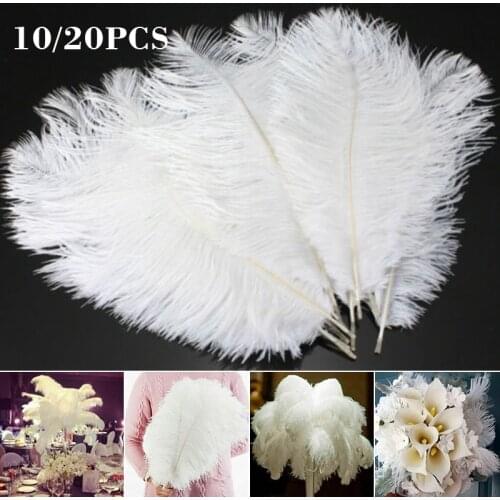 10 / 20Pcs 25-30cm Large Simulation Ostrich Feathers Plume Feathers Craft for DIY Jewelry Wedding Party Decor