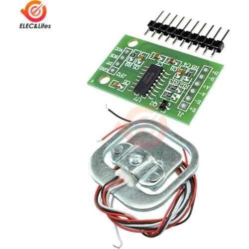 2CH HX711 Load Cell Sensor Module 24 Bit A/D Module Weigh Pressure Sensor + 50KG Human Scale Body Load Cell Weigh Sensor Module