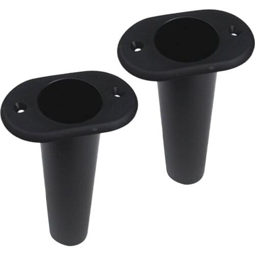 2pcs Plastic Fishing Rod Holder Flush Mount Boat Yacht Pole Stand 90 Deg