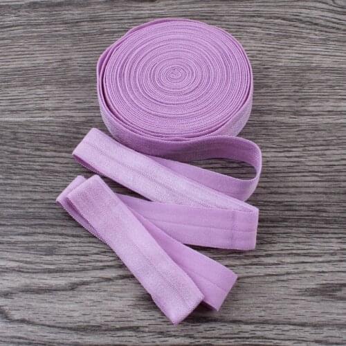 200 Yard/lot, 5/8" (15mm) 20colors Shinny Solid Foldover Elastic for headbands, hair ties